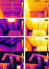 ﻿La termografia dimostra che il comfort esiste, visione d'insieme dei risultati termici prima e dopo l'intervento di coibentazione con la Fibra di Cellulosa a Marostica in provincia di VICENZA.